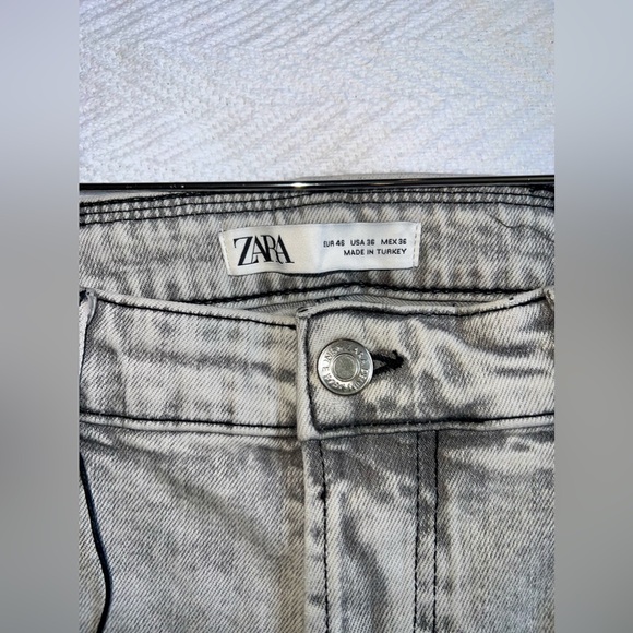 ZARA Gray Distressed Skinny Fit Denim Jeans - Picture 8 of 14